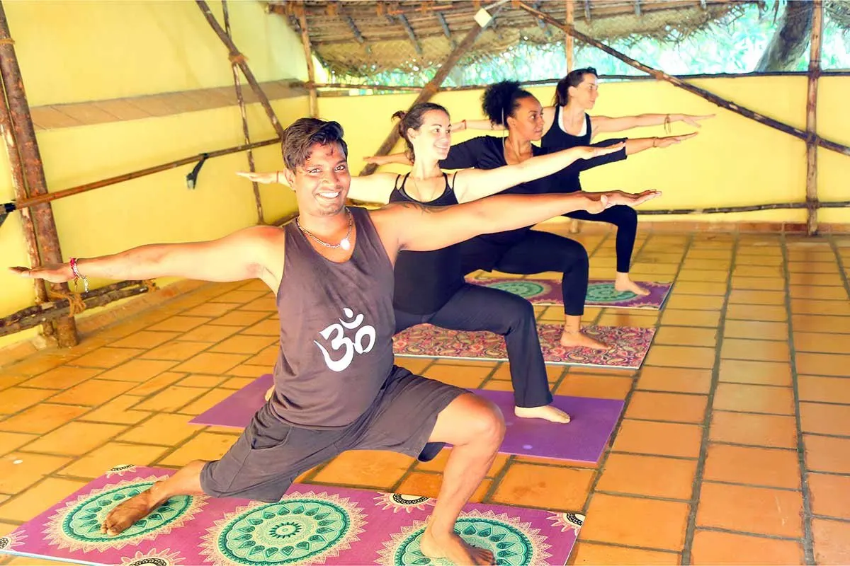 Sivananda yoga session at Sita Cultural Center, Pondicherry (photo 1)