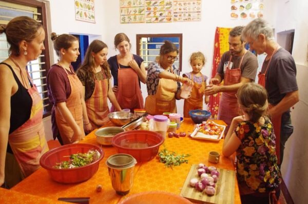 Groups cooking class at Sita cultural center