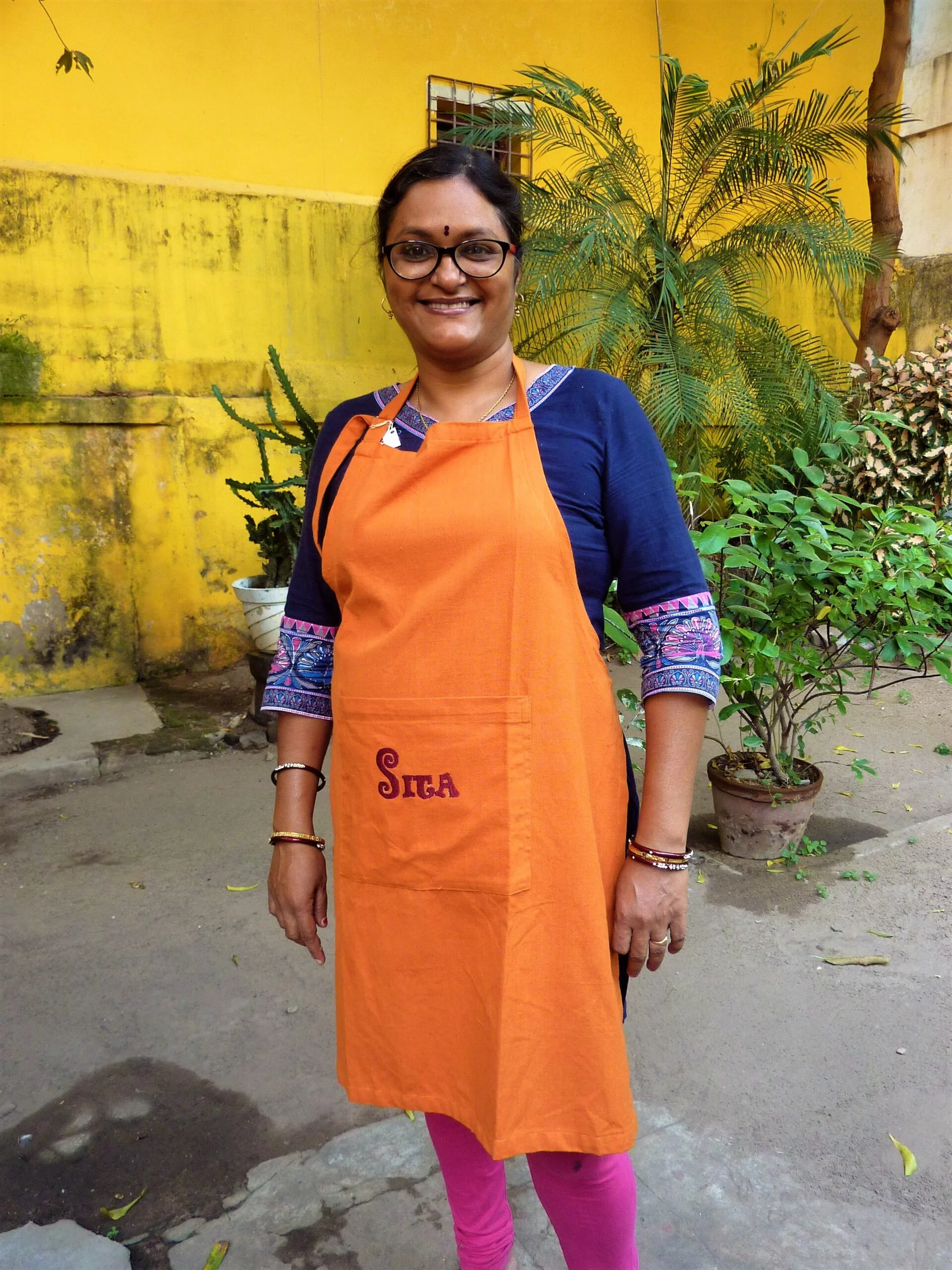 Manisha enseigne la cuisine à Pondichéry à Sita cultural center
