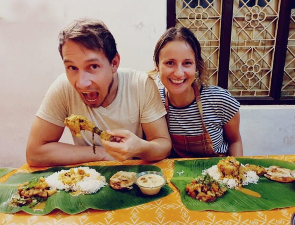 un repas délicieux durant le cours de cuisine indienne à Sita cultural center